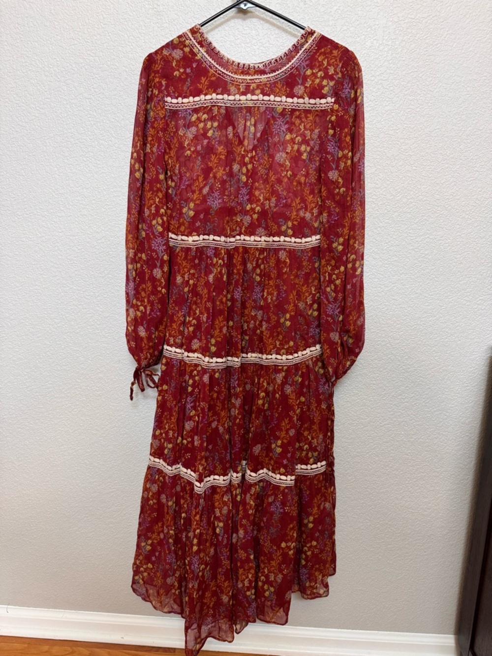 Free People Call On Me Embroidered Maxi Top Dress Women’s XS Bohemian Festival - Picture 8 of 11